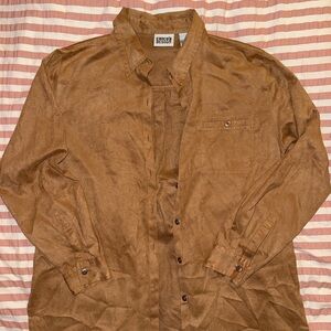 Suede over shirt